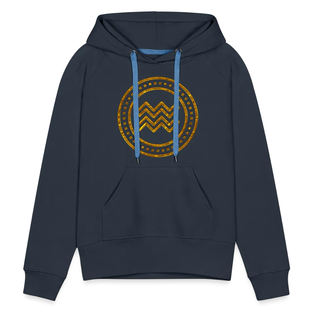 Aquarius Gold Foil 3D Women’s Premium Hoodie