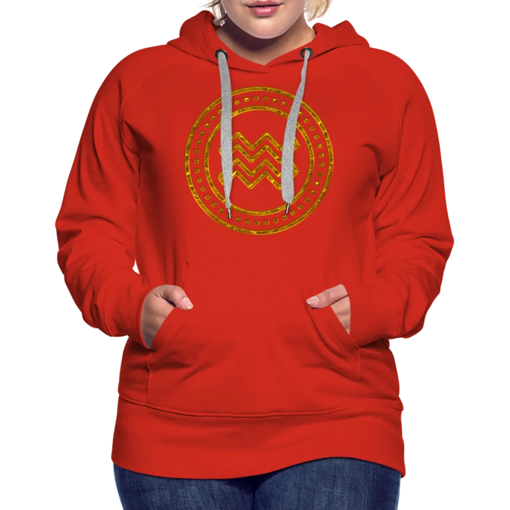 Aquarius Gold Foil 3D Women’s Premium Hoodie