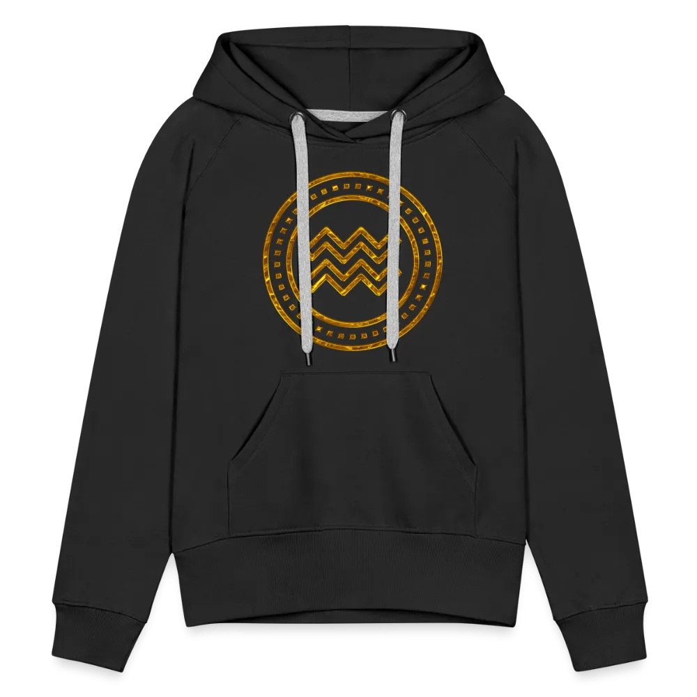 Aquarius Gold Foil 3D Women’s Premium Hoodie