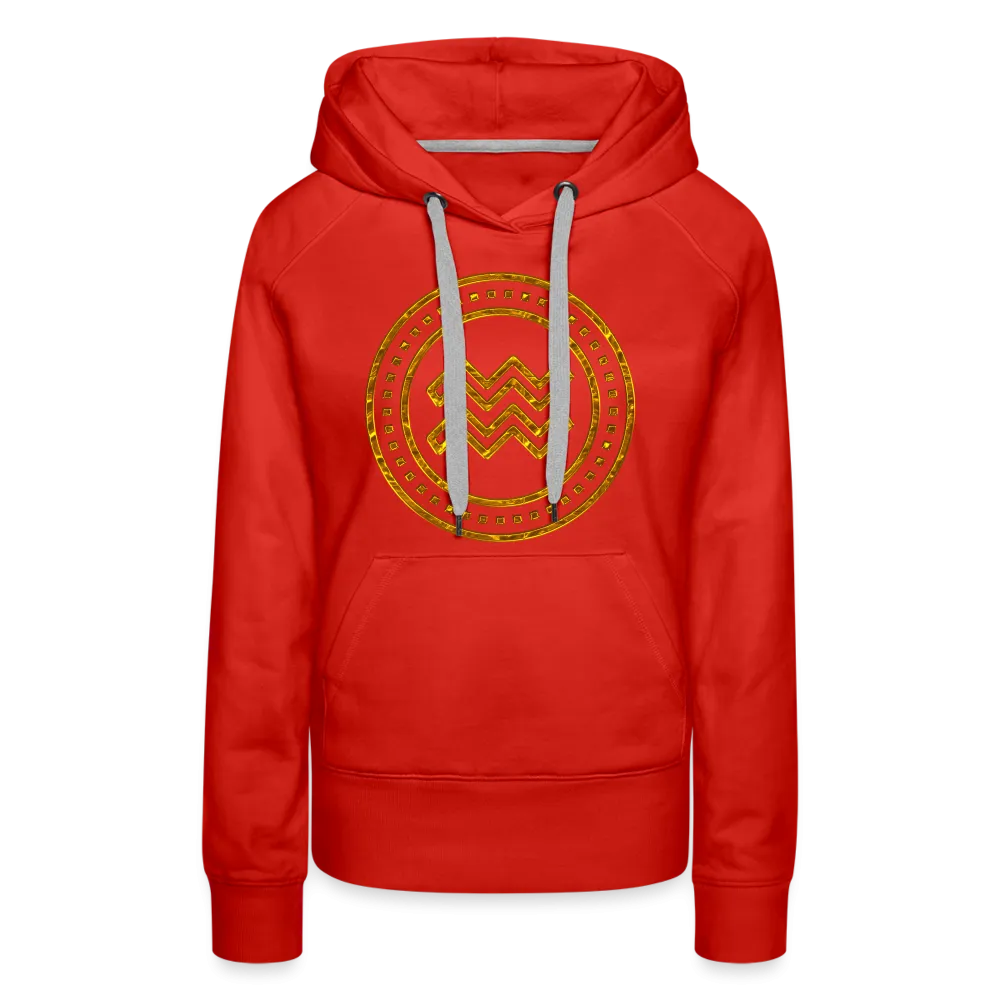 Aquarius Gold Foil 3D Women’s Premium Hoodie