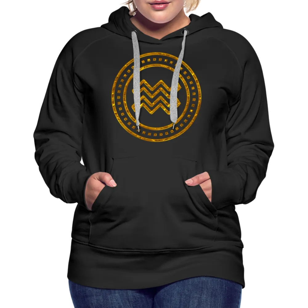 Aquarius Gold Foil 3D Women’s Premium Hoodie