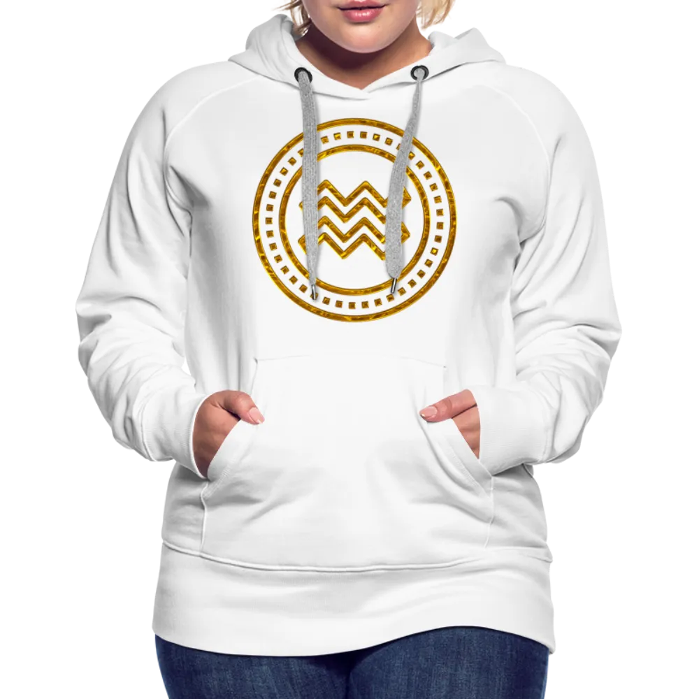 Aquarius Gold Foil 3D Women’s Premium Hoodie