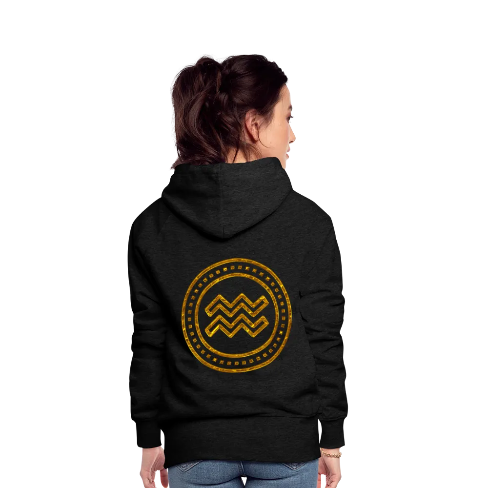Aquarius Gold Foil 3D Women’s Premium Hoodie