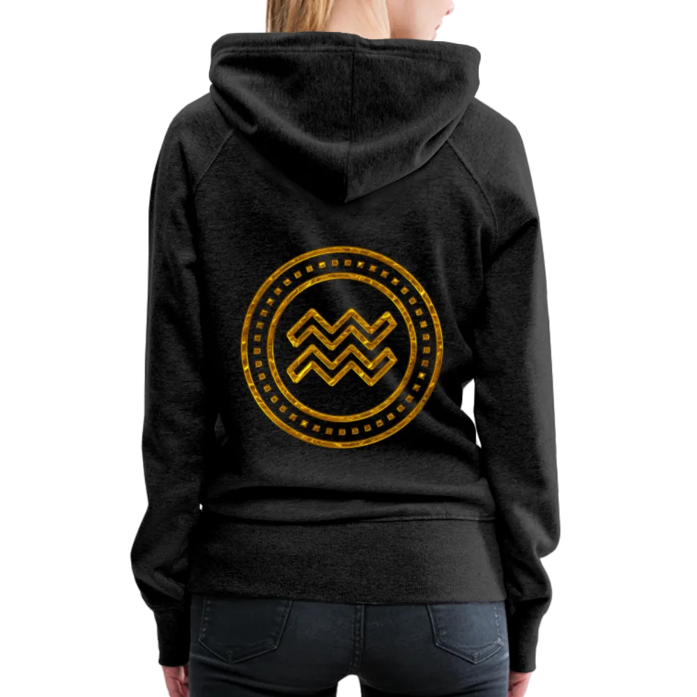 Aquarius Gold Foil 3D Women’s Premium Hoodie