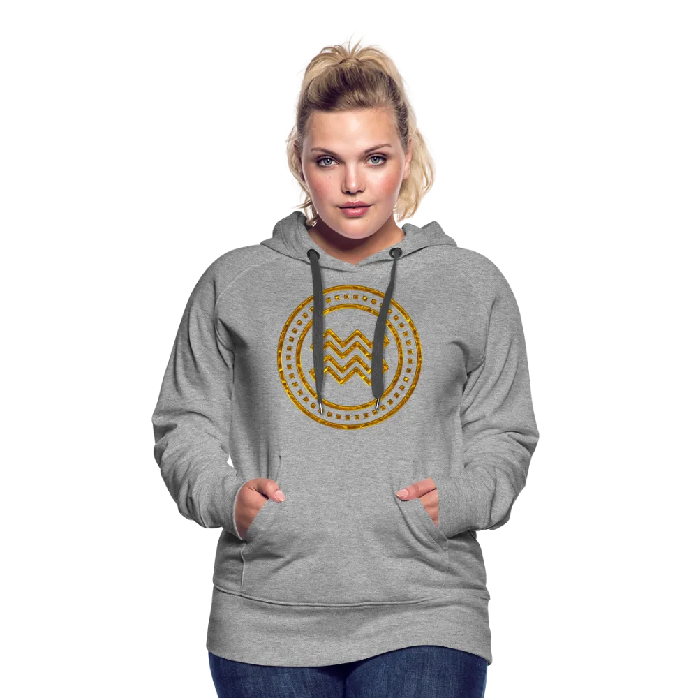 Aquarius Gold Foil 3D Women’s Premium Hoodie