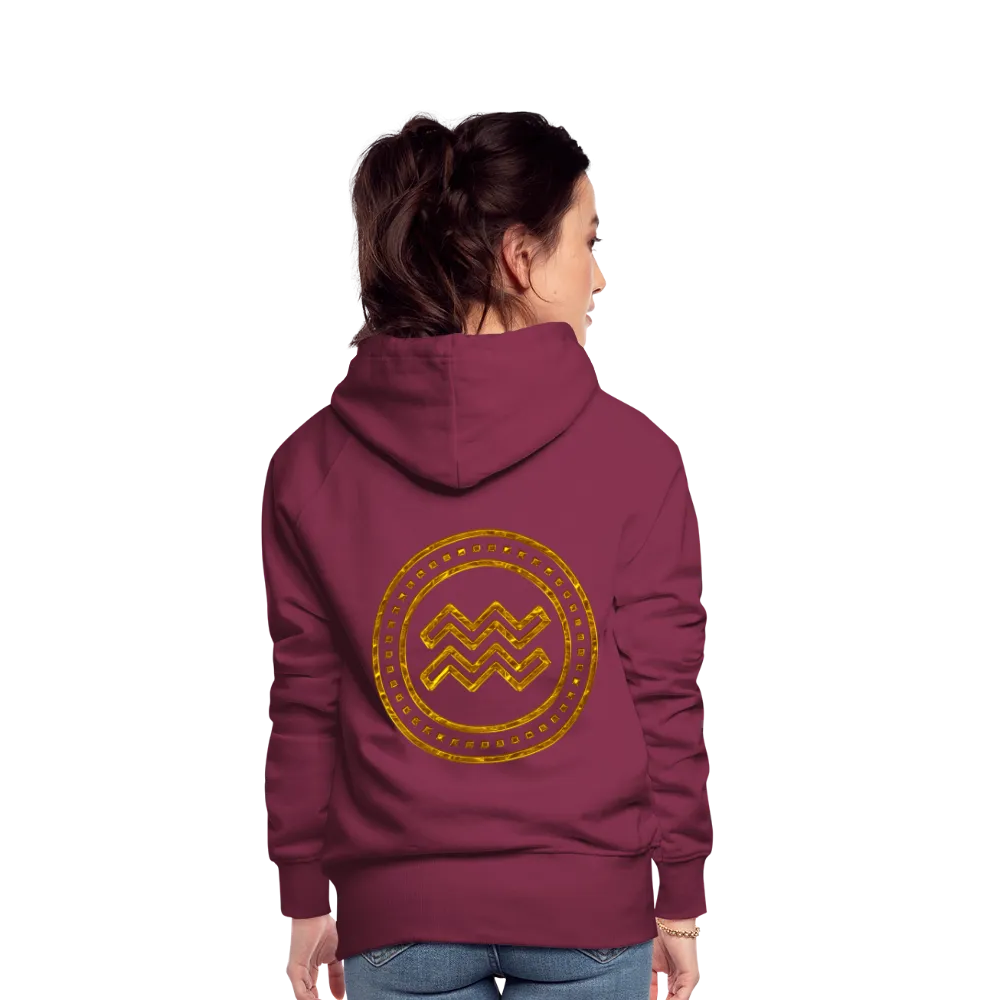 Aquarius Gold Foil 3D Women’s Premium Hoodie