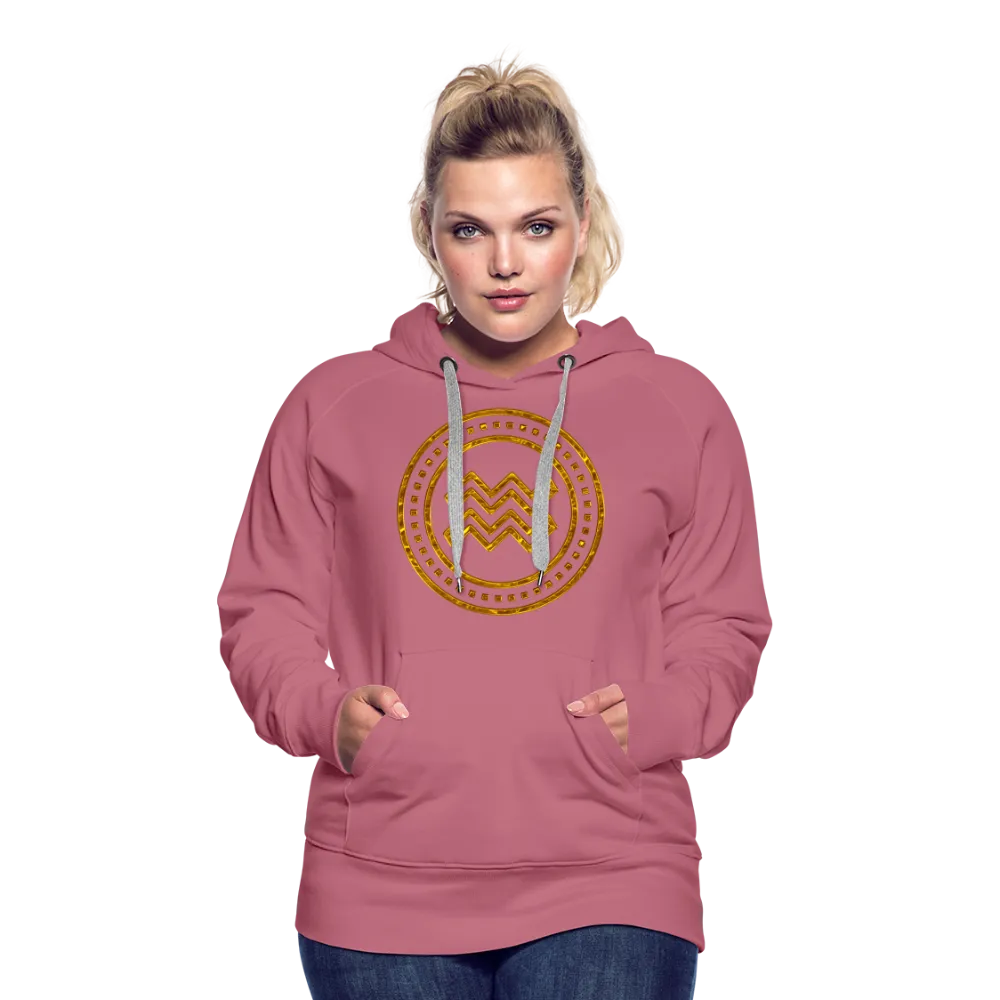 Aquarius Gold Foil 3D Women’s Premium Hoodie