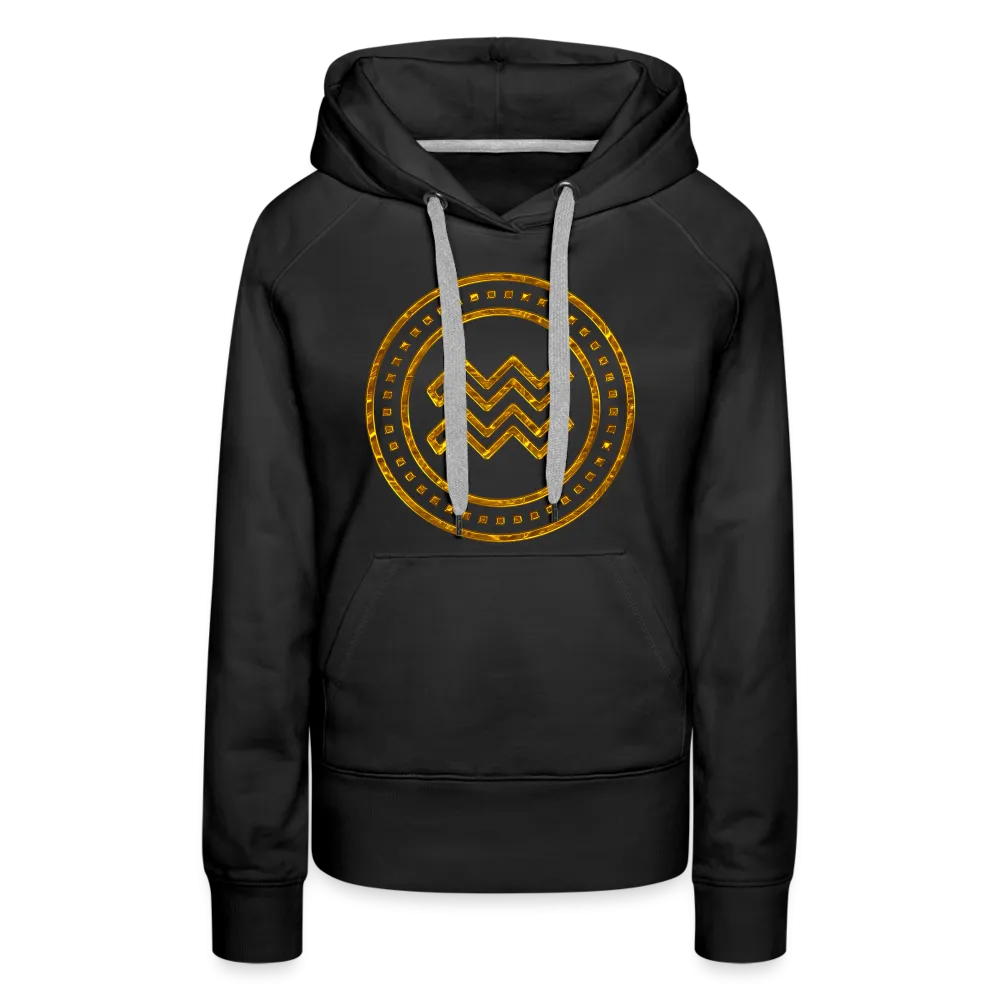 Aquarius Gold Foil 3D Women’s Premium Hoodie