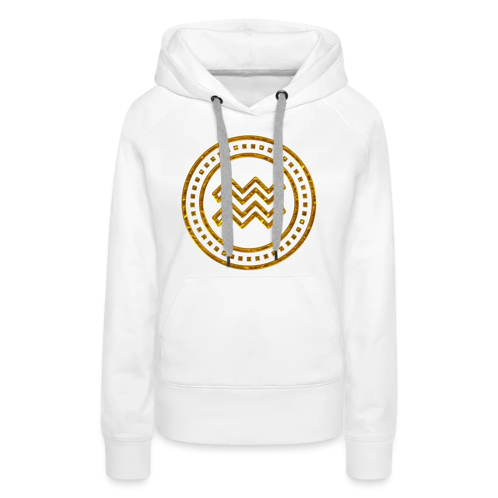 Aquarius Gold Foil 3D Women’s Premium Hoodie