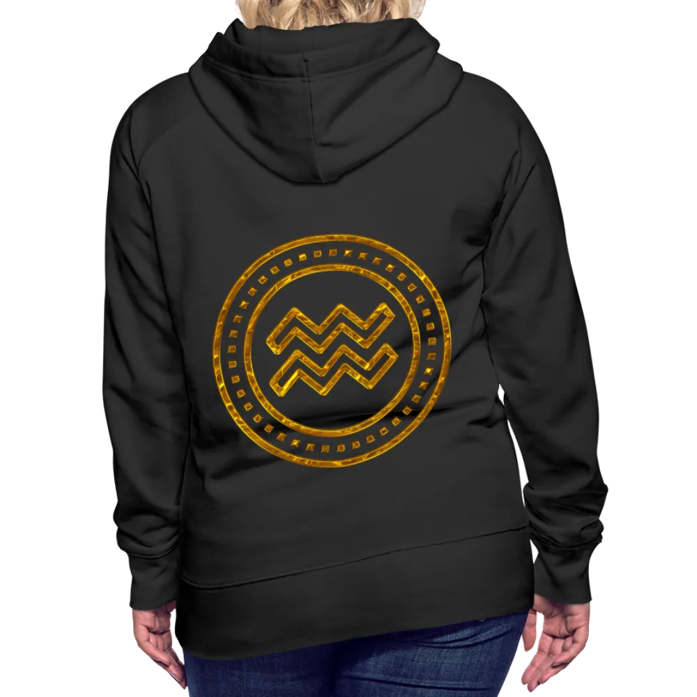 Aquarius Gold Foil 3D Women’s Premium Hoodie