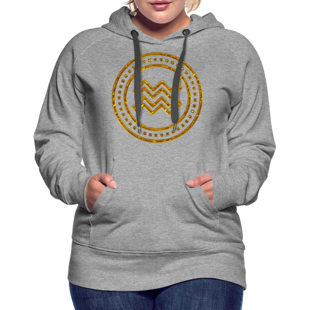 Aquarius Gold Foil 3D Women’s Premium Hoodie