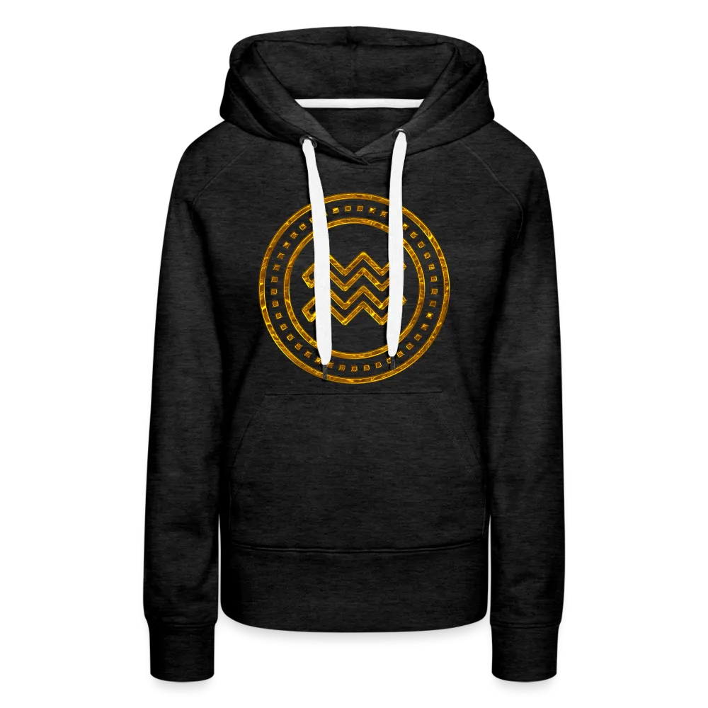 Aquarius Gold Foil 3D Women’s Premium Hoodie