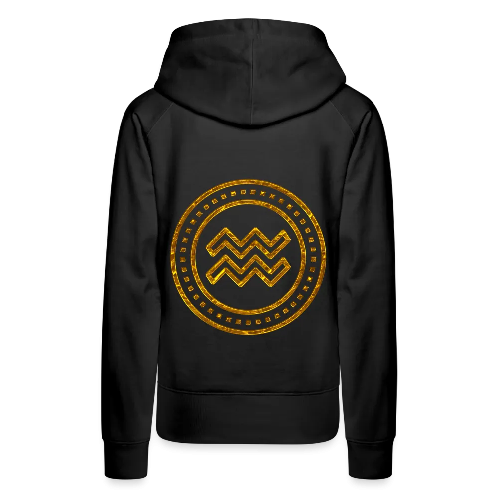 Aquarius Gold Foil 3D Women’s Premium Hoodie