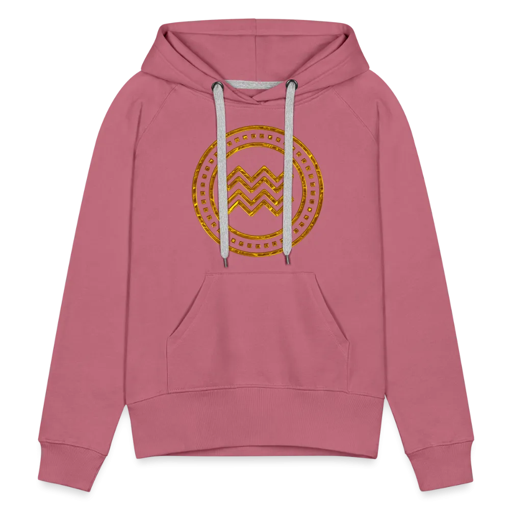 Aquarius Gold Foil 3D Women’s Premium Hoodie