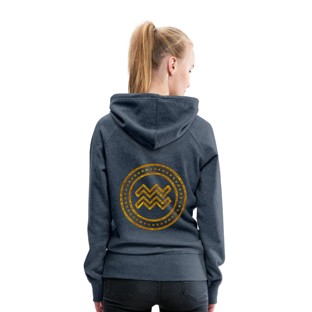 Aquarius Gold Foil 3D Women’s Premium Hoodie