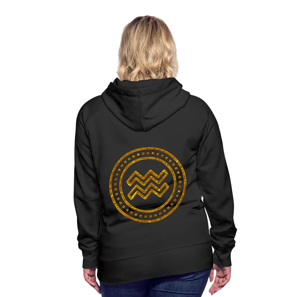 Aquarius Gold Foil 3D Women’s Premium Hoodie