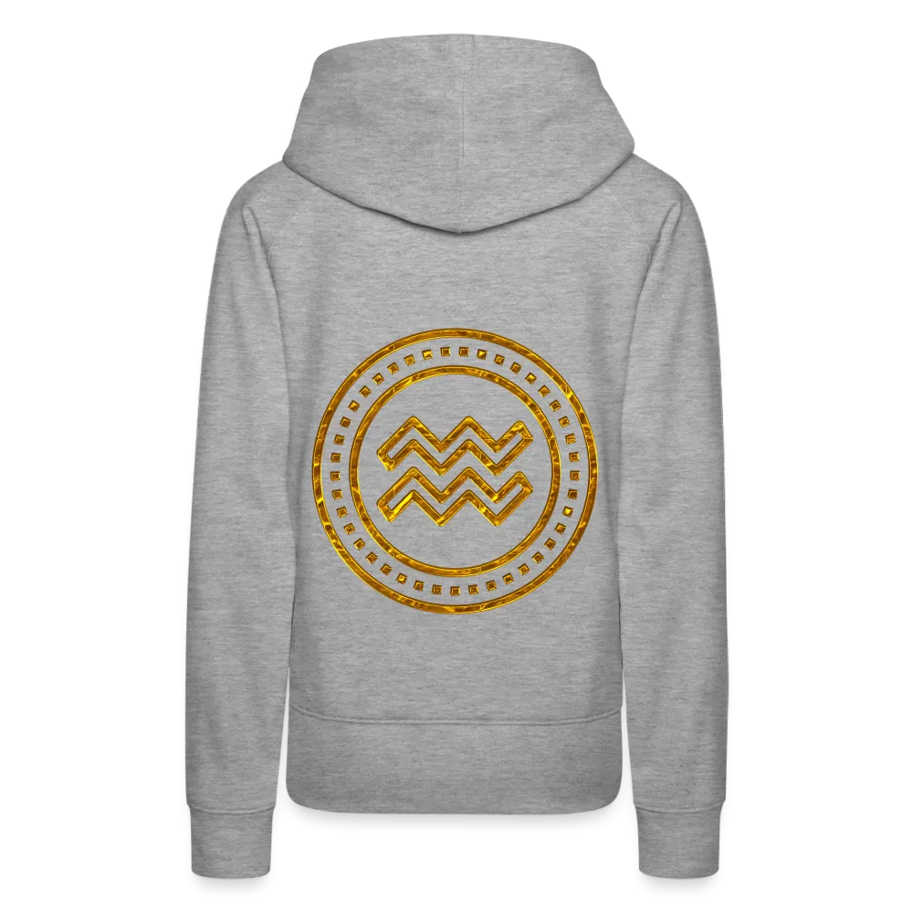 Aquarius Gold Foil 3D Women’s Premium Hoodie