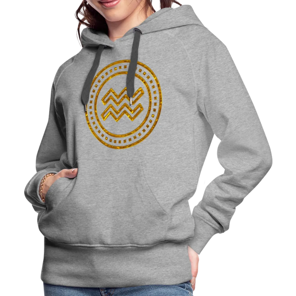Aquarius Gold Foil 3D Women’s Premium Hoodie