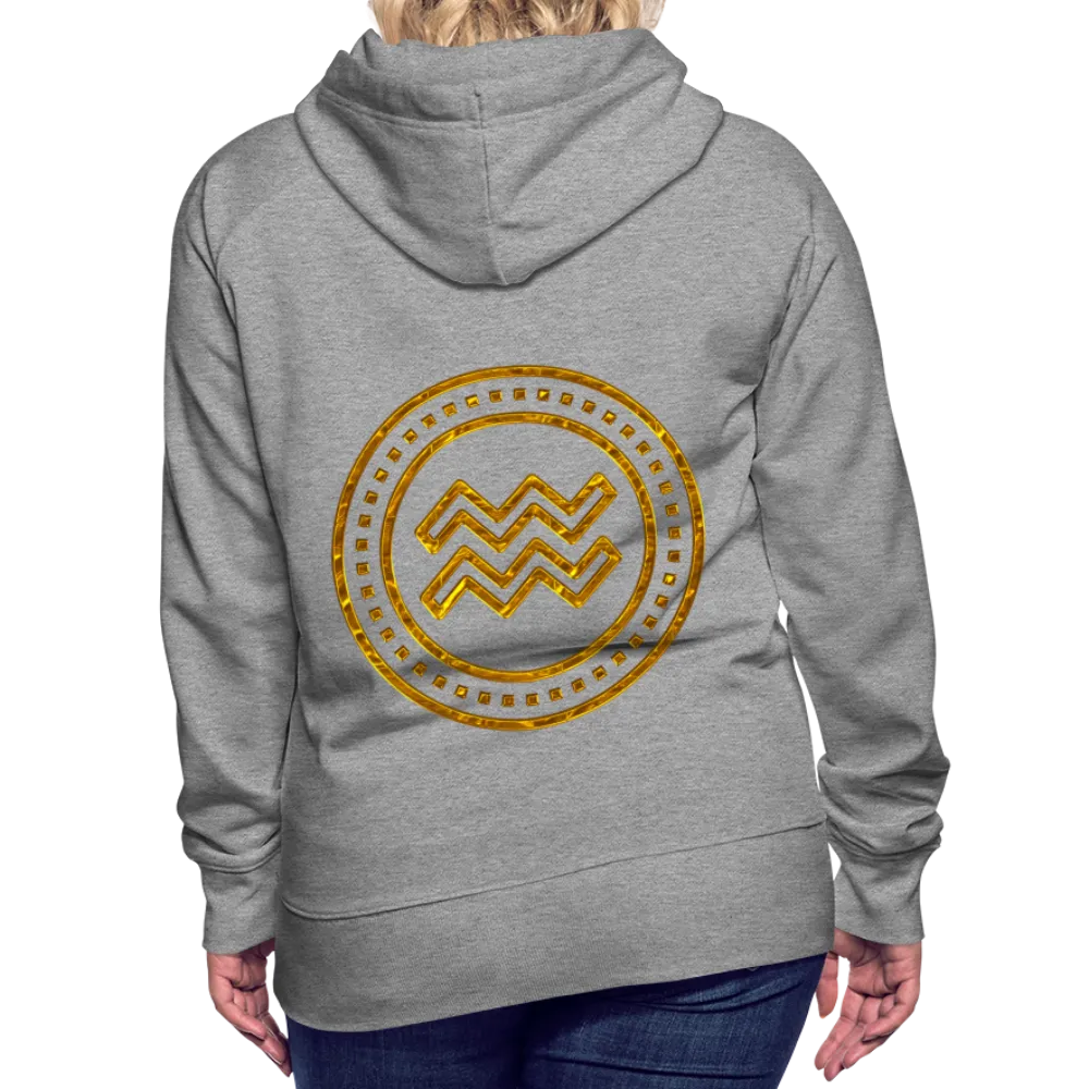 Aquarius Gold Foil 3D Women’s Premium Hoodie