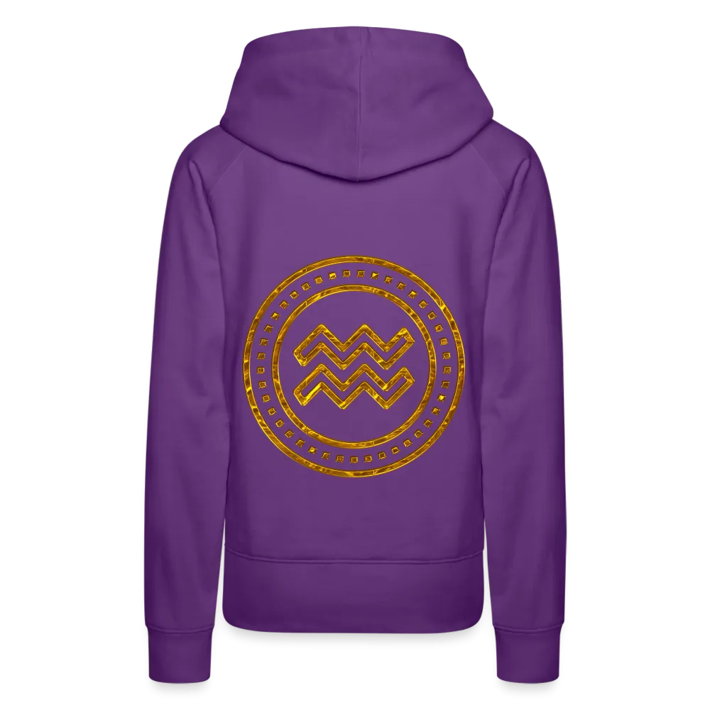 Aquarius Gold Foil 3D Women’s Premium Hoodie