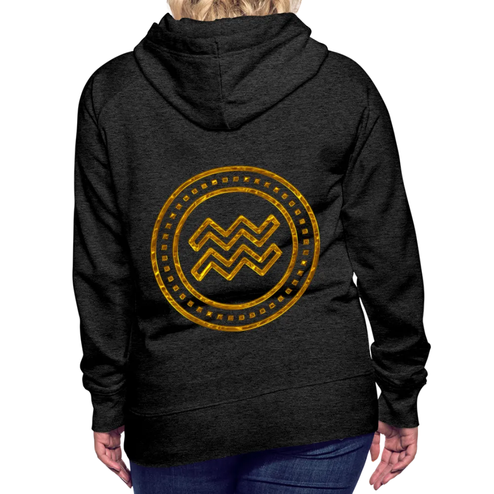 Aquarius Gold Foil 3D Women’s Premium Hoodie