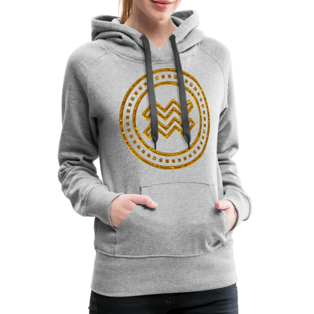 Aquarius Gold Foil 3D Women’s Premium Hoodie