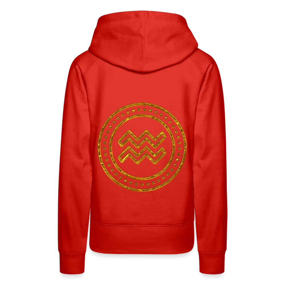 Aquarius Gold Foil 3D Women’s Premium Hoodie