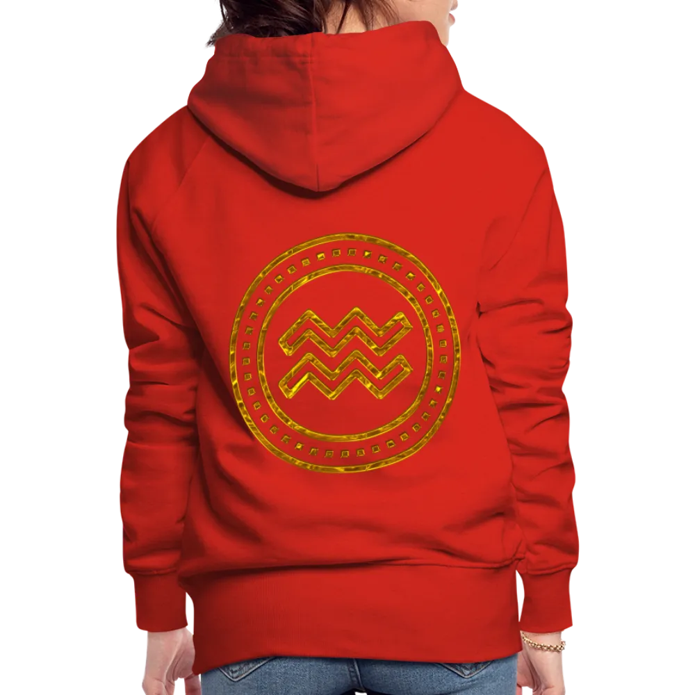 Aquarius Gold Foil 3D Women’s Premium Hoodie