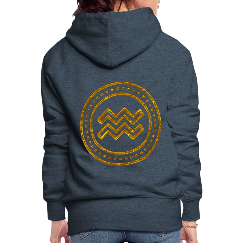 Aquarius Gold Foil 3D Women’s Premium Hoodie