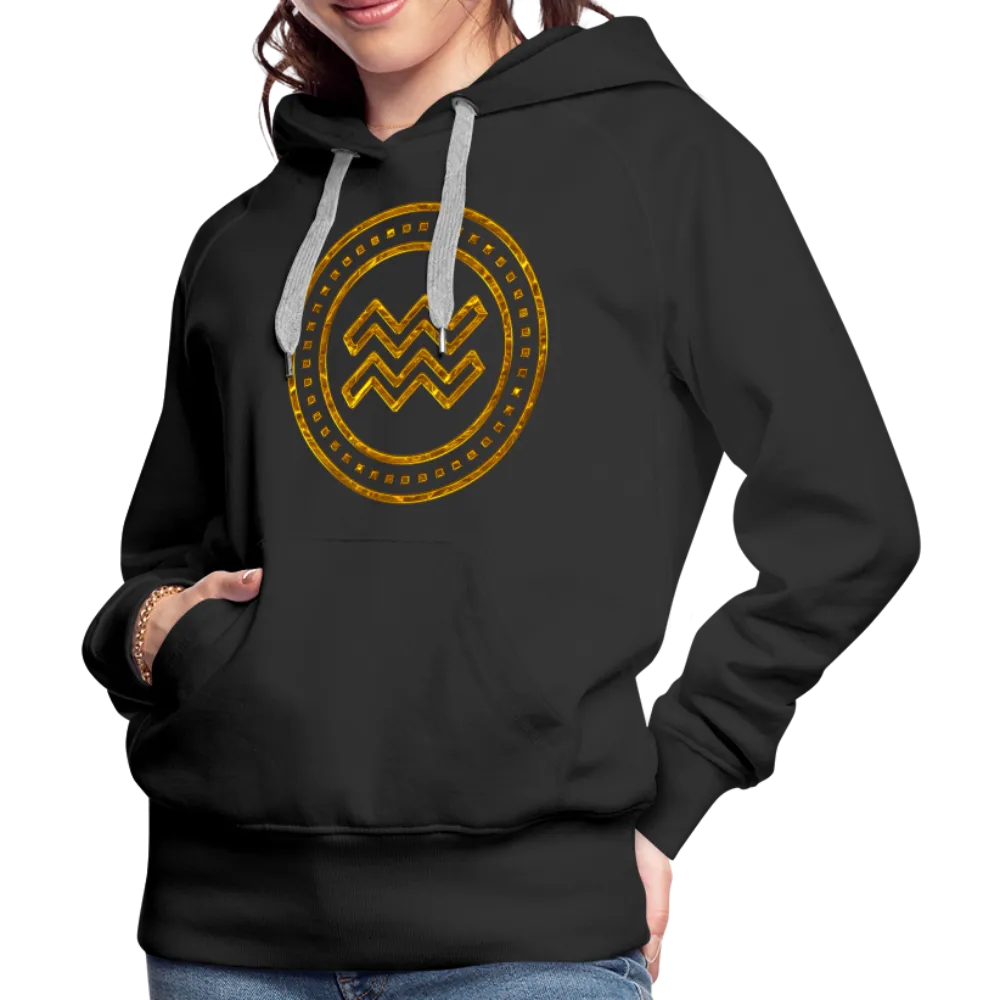 Aquarius Gold Foil 3D Women’s Premium Hoodie