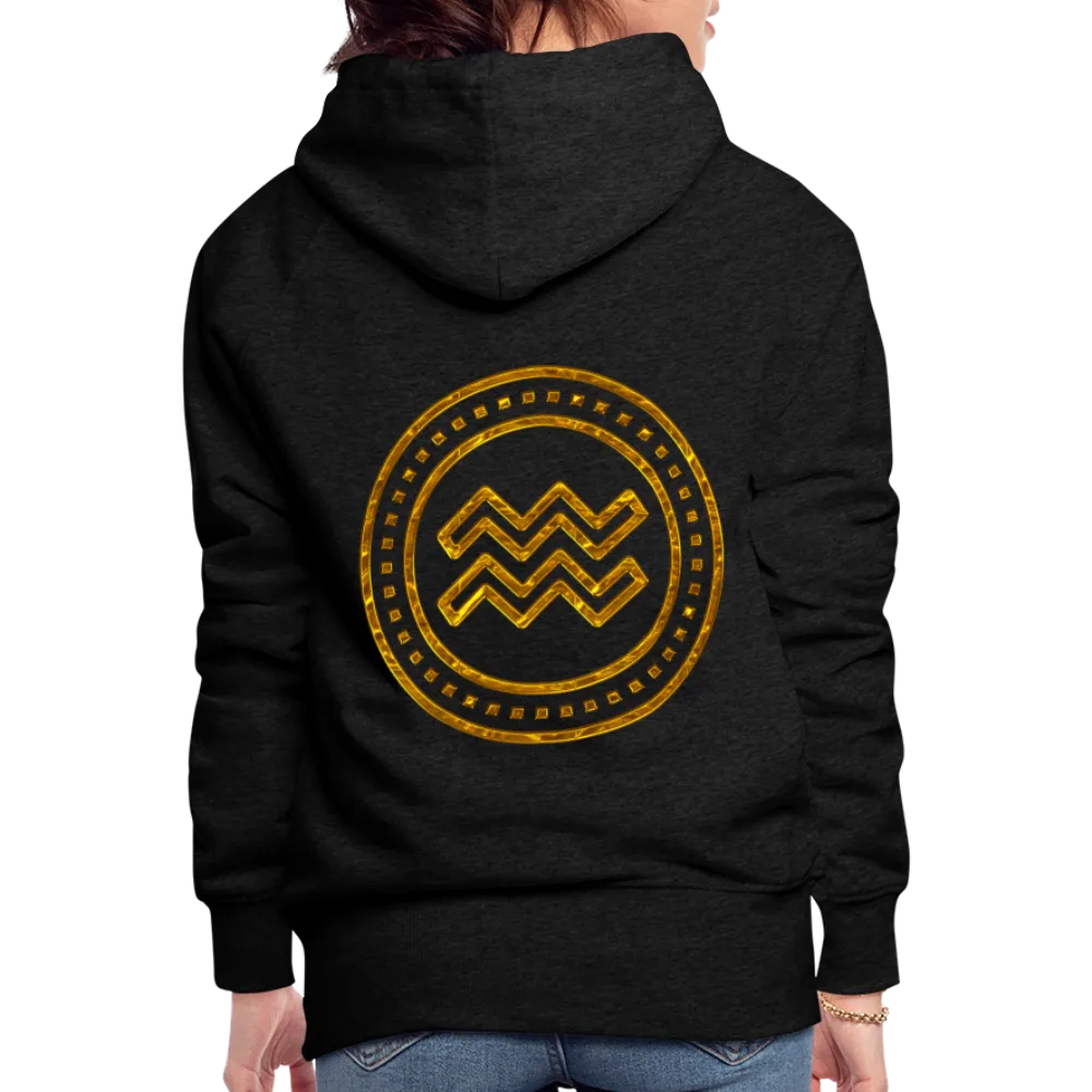Aquarius Gold Foil 3D Women’s Premium Hoodie