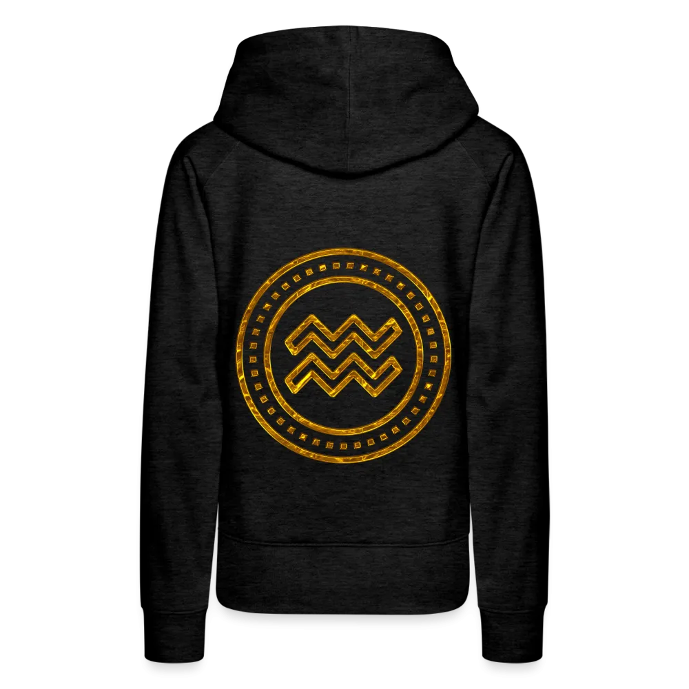 Aquarius Gold Foil 3D Women’s Premium Hoodie