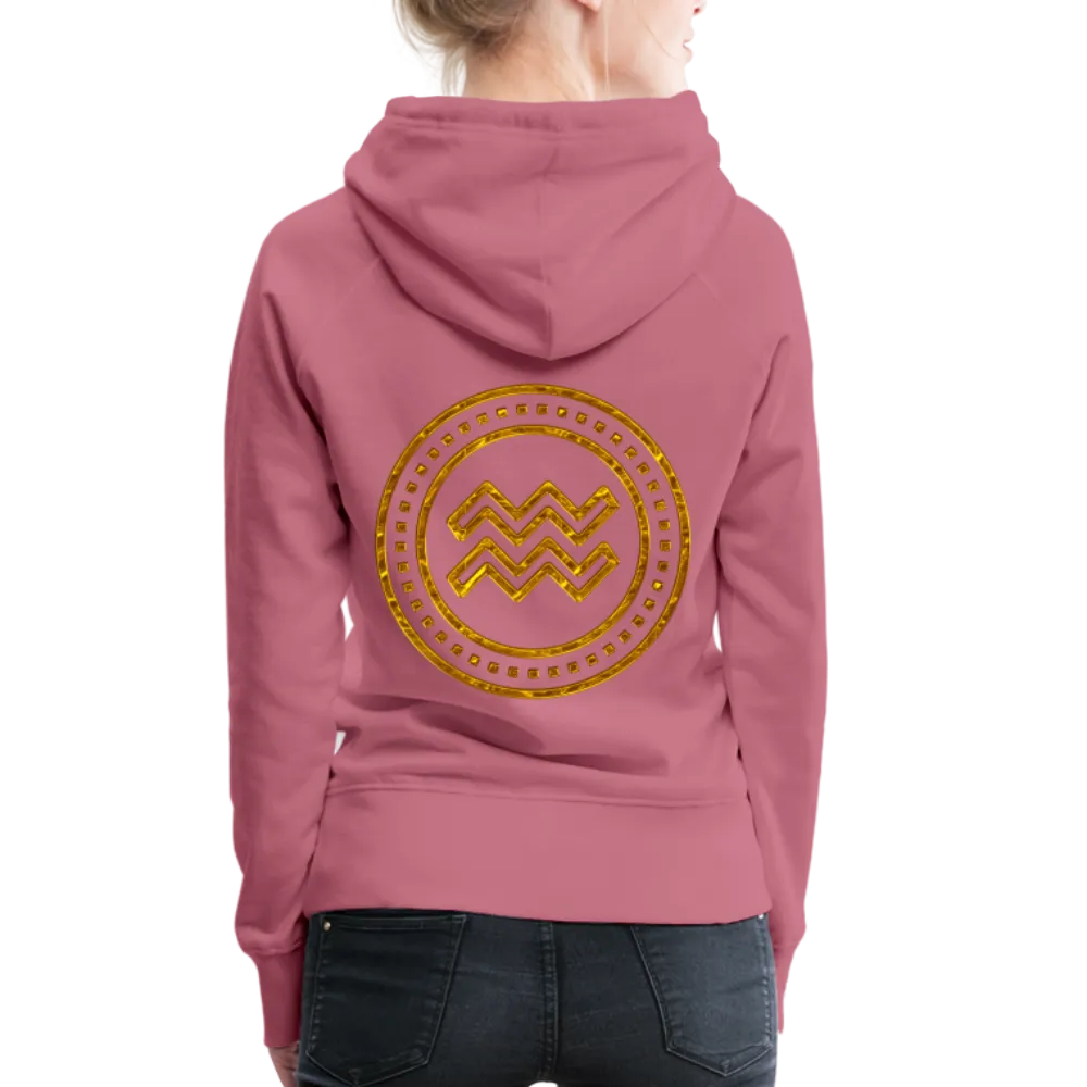 Aquarius Gold Foil 3D Women’s Premium Hoodie