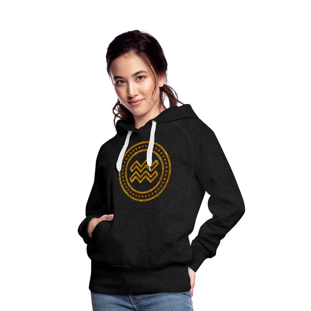 Aquarius Gold Foil 3D Women’s Premium Hoodie