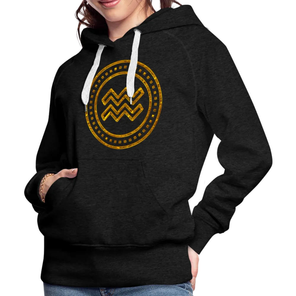 Aquarius Gold Foil 3D Women’s Premium Hoodie
