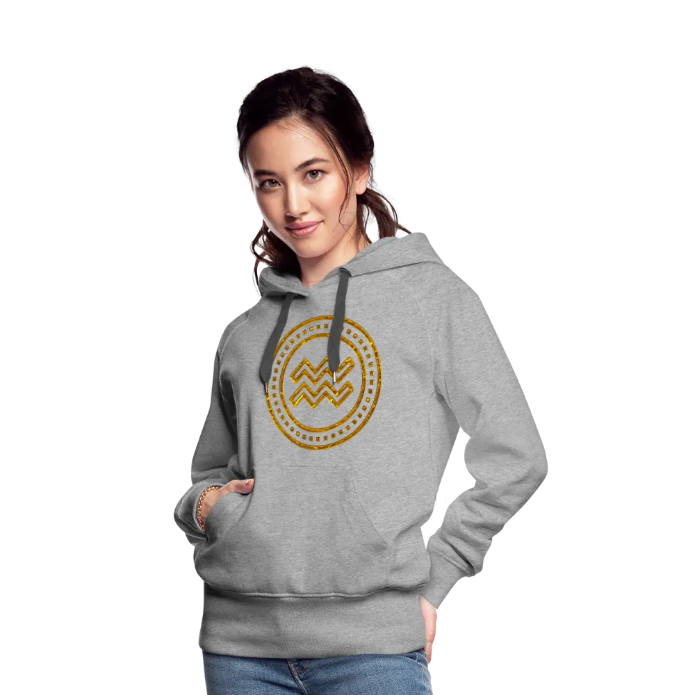 Aquarius Gold Foil 3D Women’s Premium Hoodie