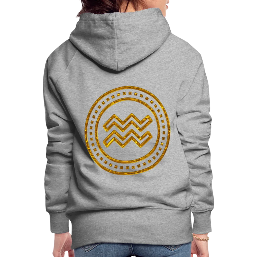 Aquarius Gold Foil 3D Women’s Premium Hoodie