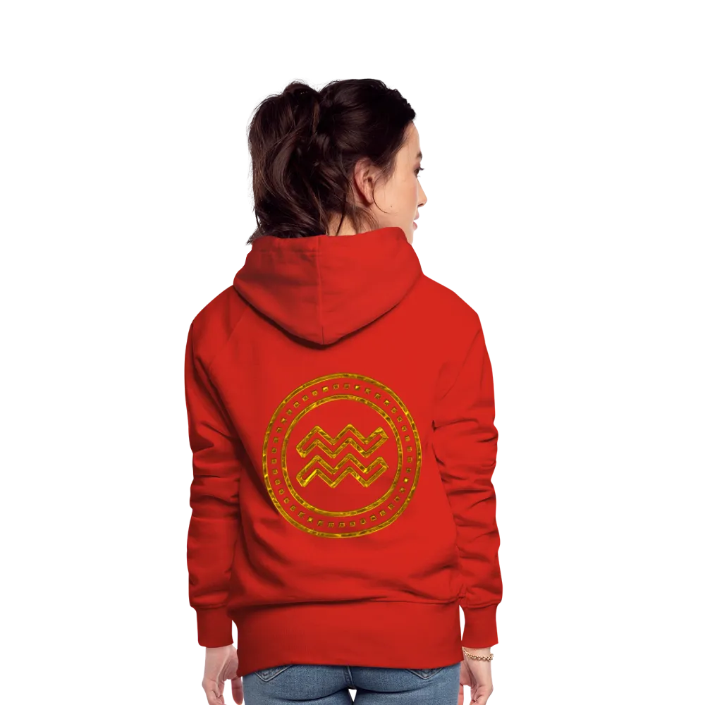 Aquarius Gold Foil 3D Women’s Premium Hoodie