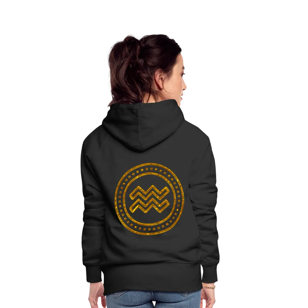 Aquarius Gold Foil 3D Women’s Premium Hoodie
