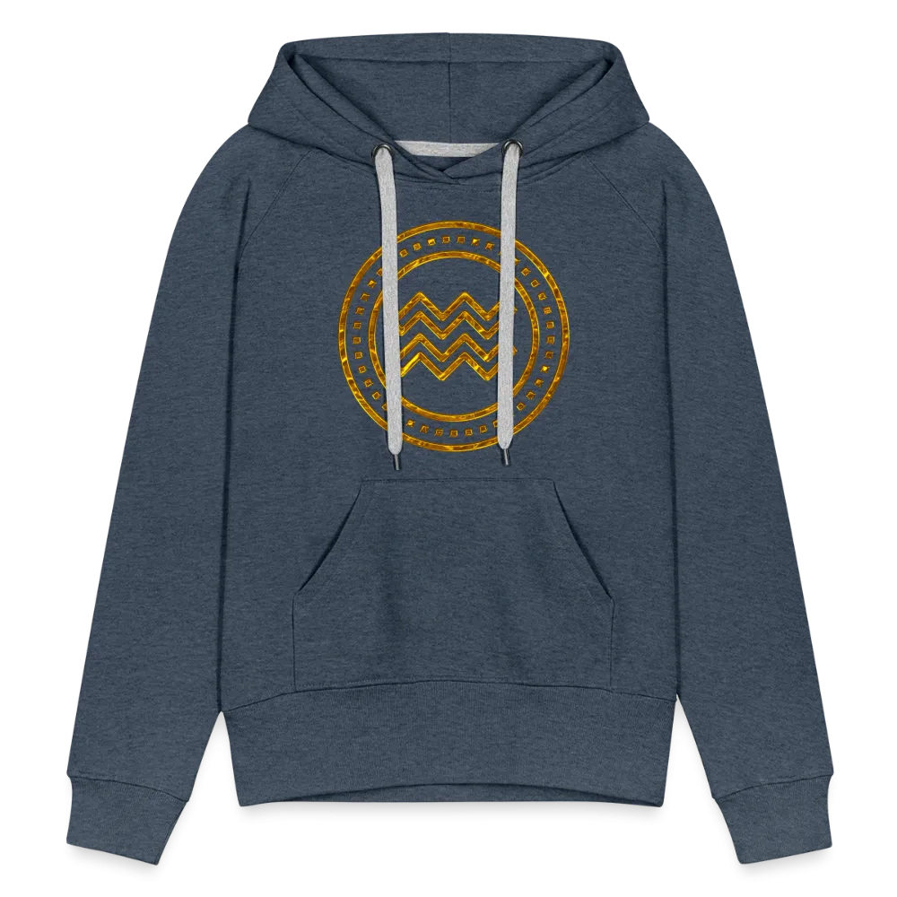 Aquarius Gold Foil 3D Women’s Premium Hoodie