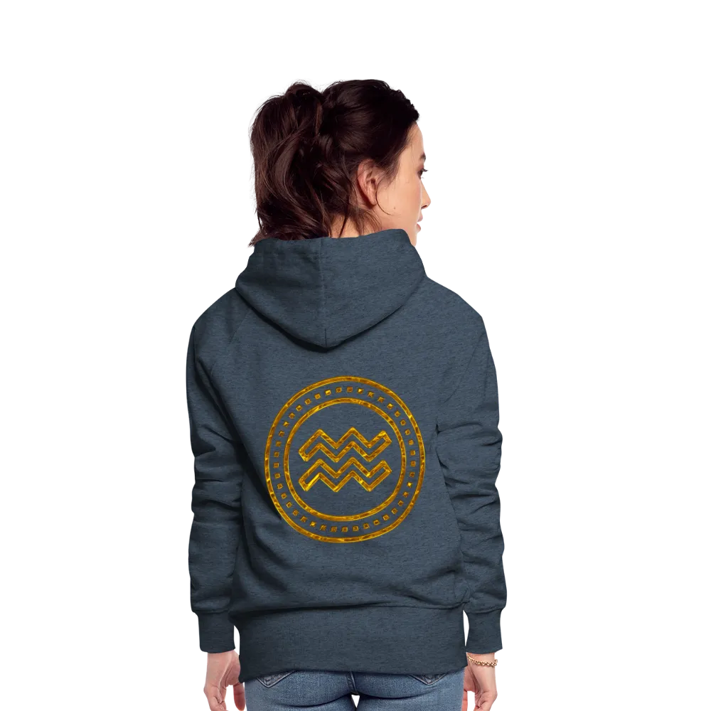 Aquarius Gold Foil 3D Women’s Premium Hoodie