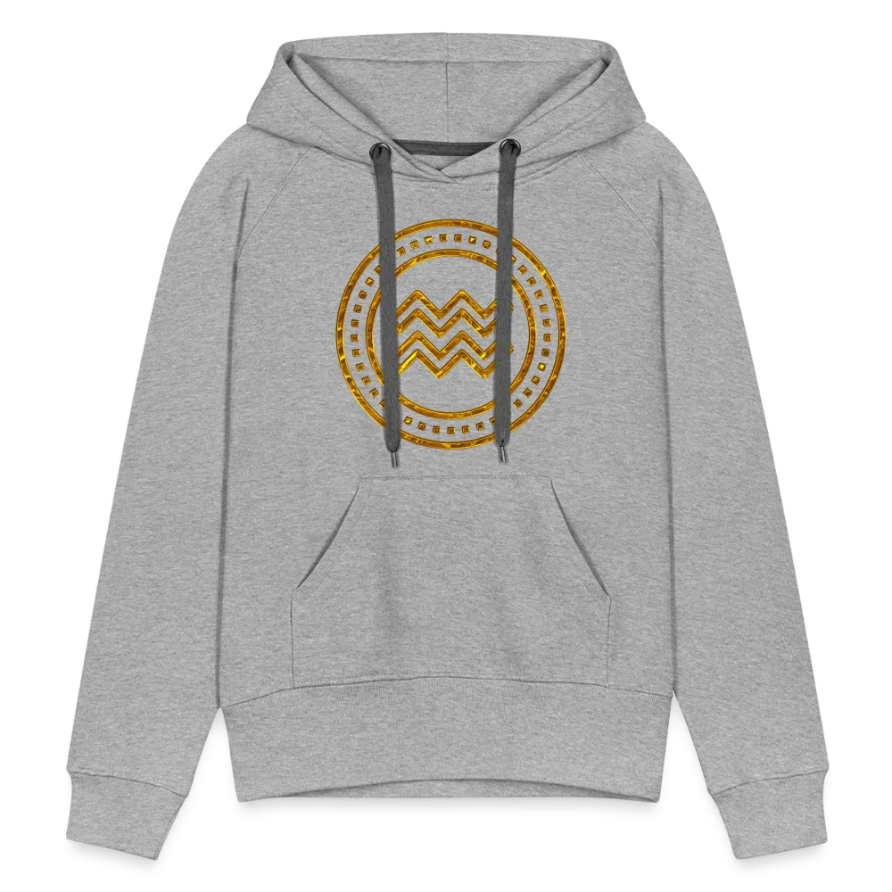 Aquarius Gold Foil 3D Women’s Premium Hoodie