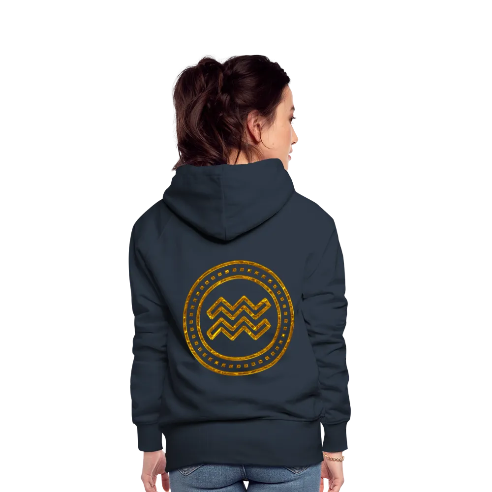 Aquarius Gold Foil 3D Women’s Premium Hoodie