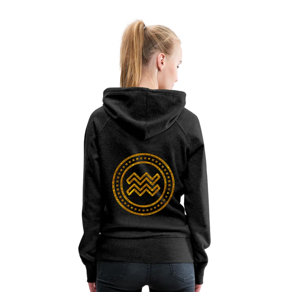 Aquarius Gold Foil 3D Women’s Premium Hoodie