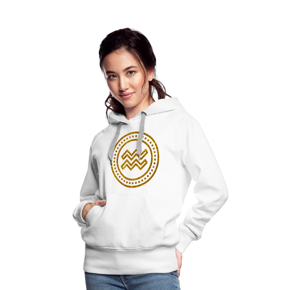 Aquarius Gold Foil 3D Women’s Premium Hoodie