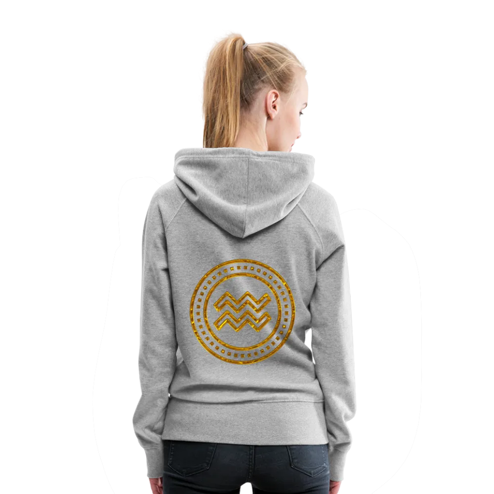 Aquarius Gold Foil 3D Women’s Premium Hoodie