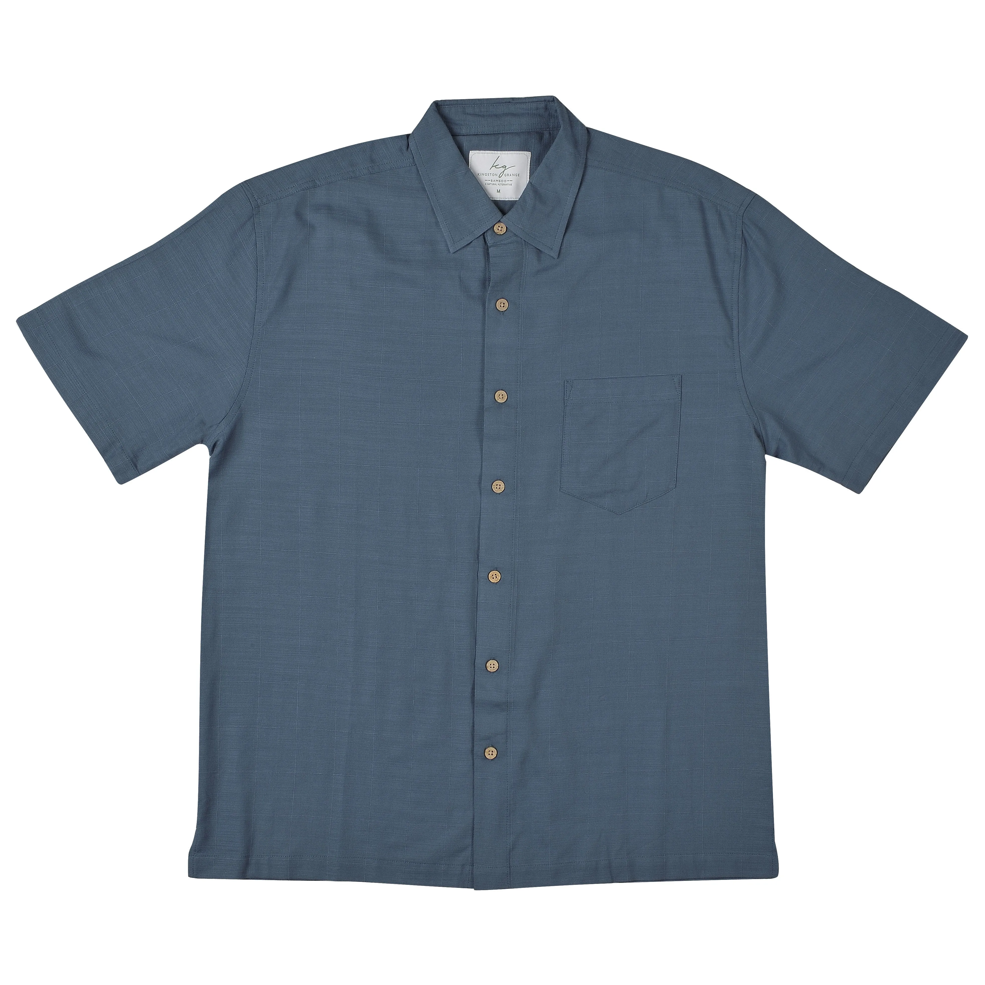 Bamboo Shirt Plain - blue steel