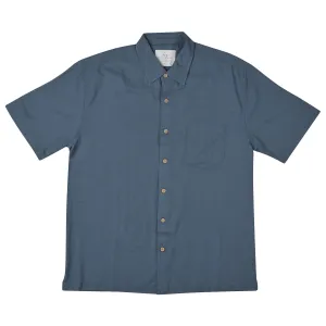 Bamboo Shirt Plain - blue steel