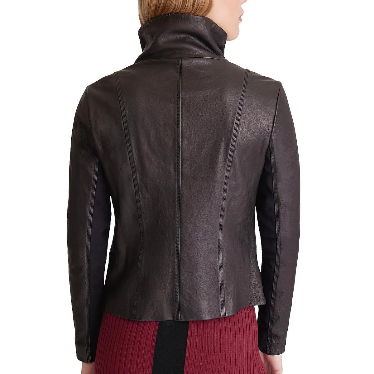 Blanc Noir Womens Faux Leather Heavy Motorcycle Jacket