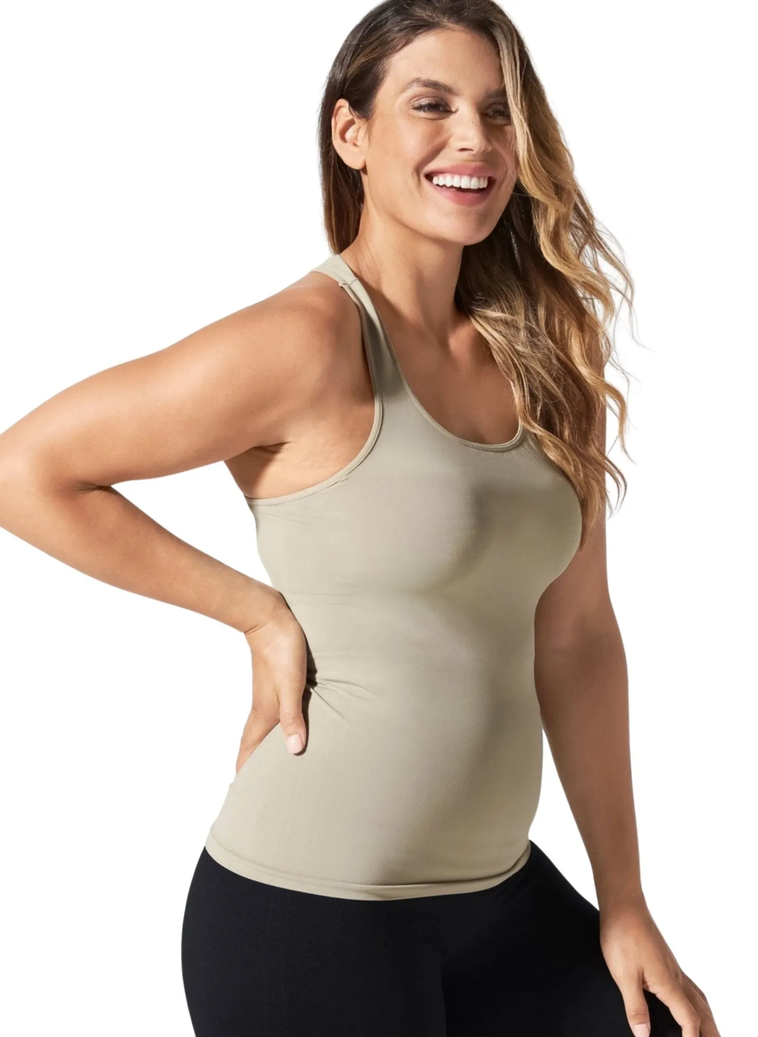 BLANQI Body Cooling Racerback Nursing Tank - Moss